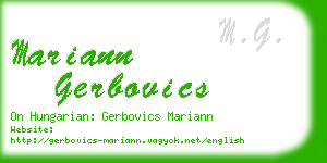mariann gerbovics business card